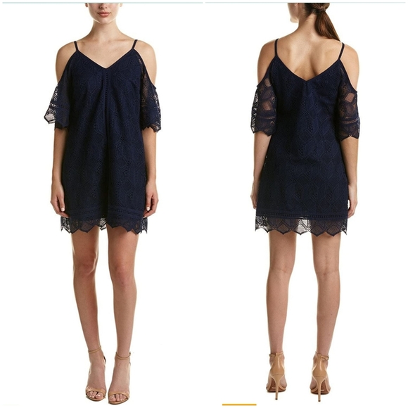 Laundry by Shelli Segal Cold Shoulder Lace Dress - Picture 2 of 9